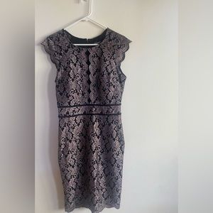 Black and Silver Lace Cocktail dress